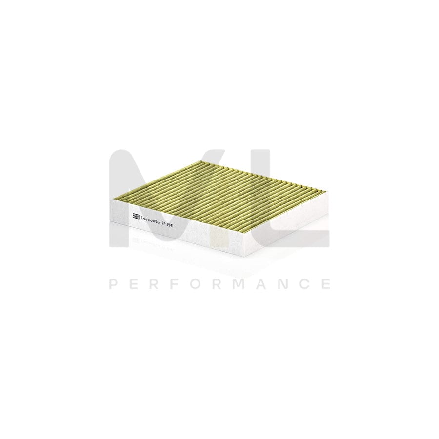 MANN-FILTER FP 2141 Pollen filter Activated Carbon Filter, Activated Carbon Filter with polyphenol, Particulate filter (PM 2.5), with antibacterial action, with fungicidal effect, FreciousPlus