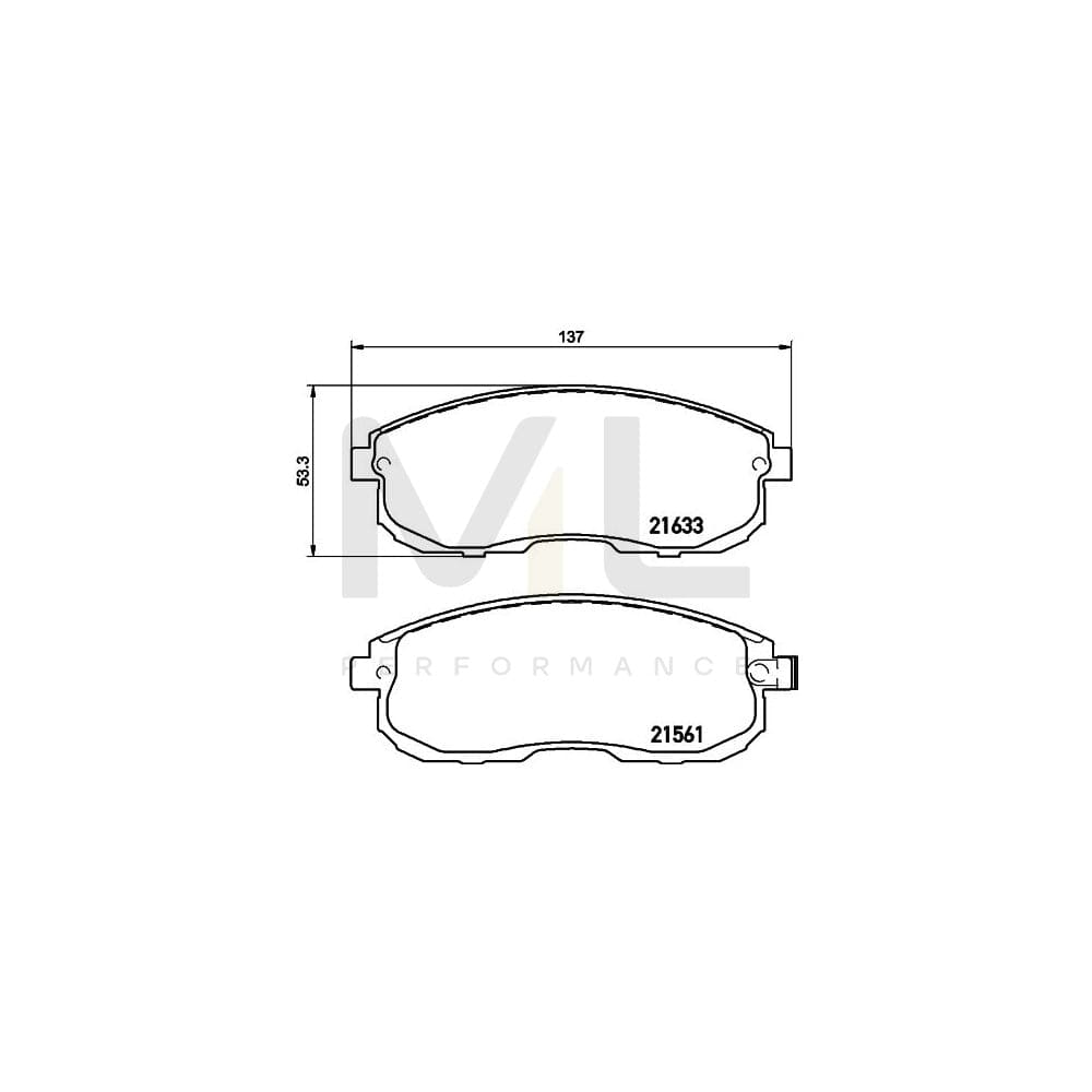 Hella 8DB 355 015-641 Brake Pad Set With Acoustic Wear Warning