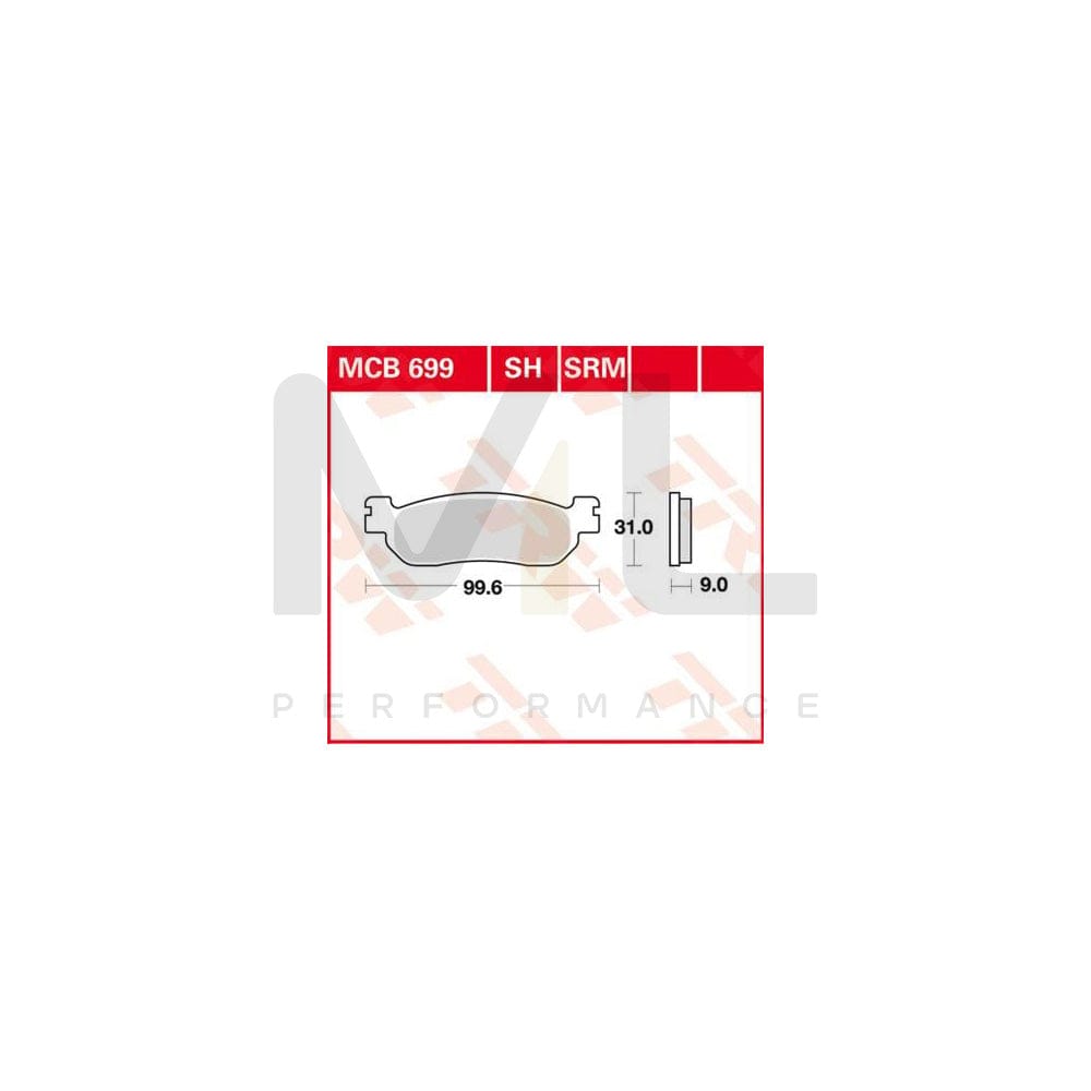 TRW Sinter Street Mcb699Sh Brake Pad Set | ML Performance Car Parts
