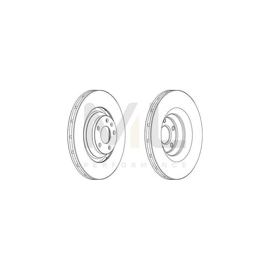 FERODO DDF1238-1 Brake Disc for AUDI A6 Vented, with bolts/screws | ML Performance Car Parts