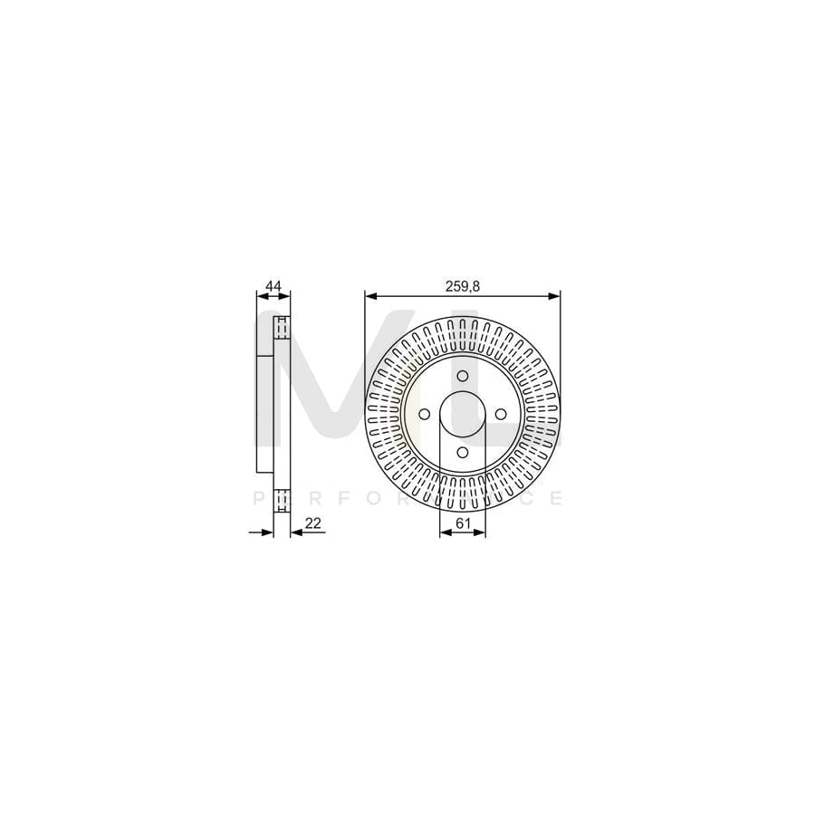BOSCH 0 986 479 U02 Brake Disc for NISSAN TIIDA Vented, Oiled | ML Performance Car Parts