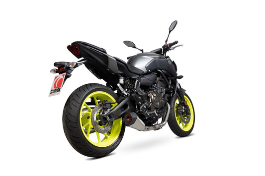 Scorpion RYA112SYSSEO Yamaha MT-07 Serket Taper De-Cat Race Full System - Brushed Stainless Steel Sleeve | ML Performance US US