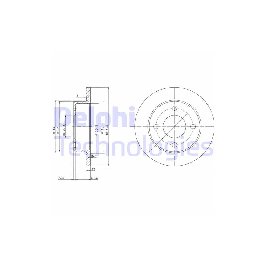 Delphi Bg2566 Brake Disc For Nissan Micra
