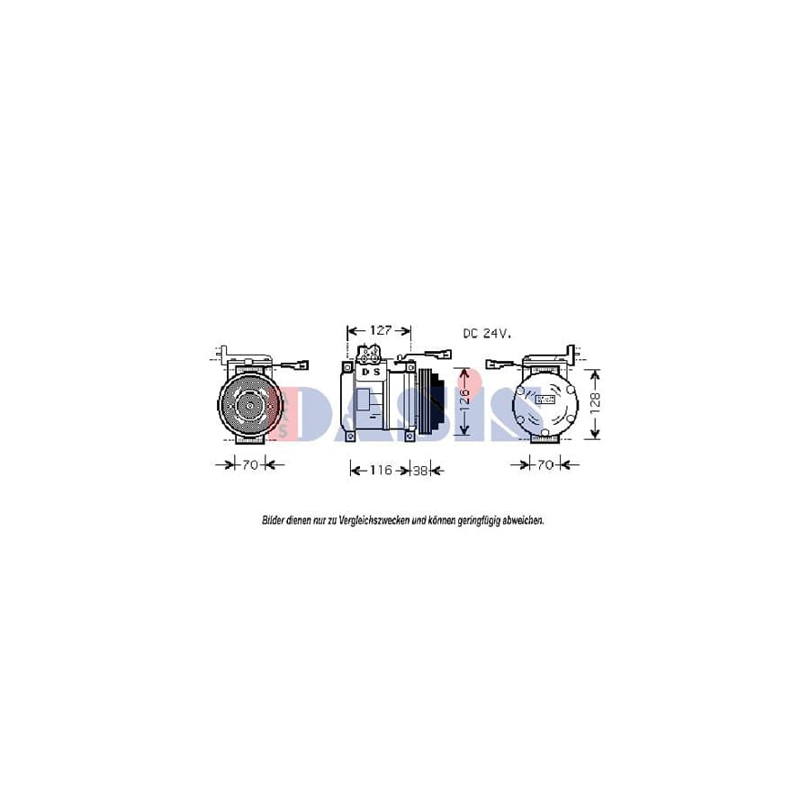 AKS Dasis 851395N Compressor, Air Conditioning