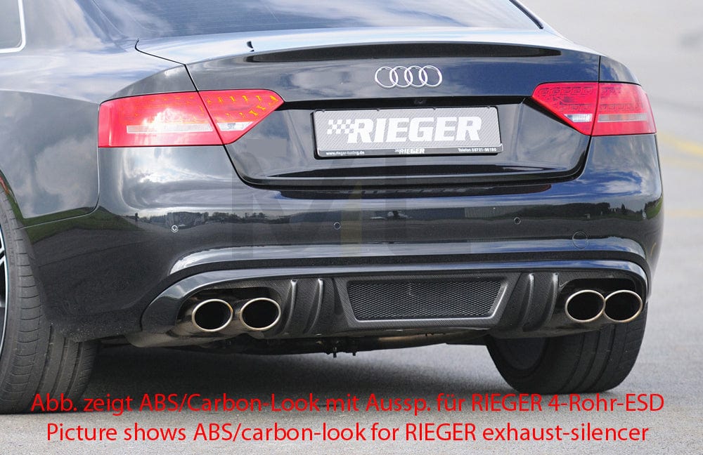 Rieger 00055414 Audi B8 B81 A5 Rear Diffuser 1 | ML Performance UK Car Parts