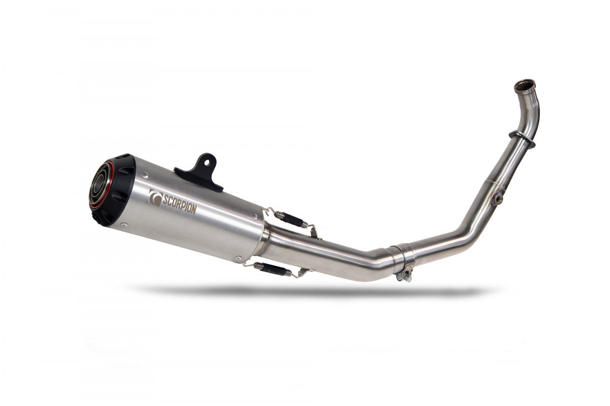 Scorpion PYA115SYSSEO Yamaha YZF-R125 Red Power Full System - Brushed Stainless Steel Sleeve | ML Performance US US