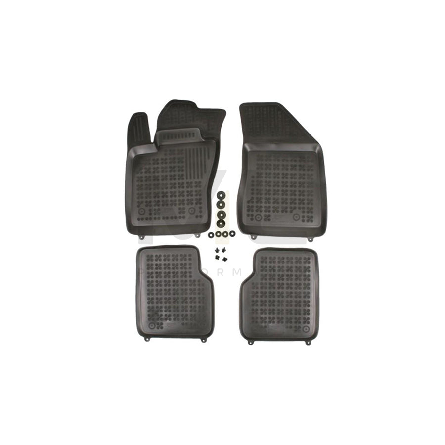 REZAW PLAST 203108 Floor mat set for JEEP Compass (MP, M6) Elastomer, Front and Rear, Black