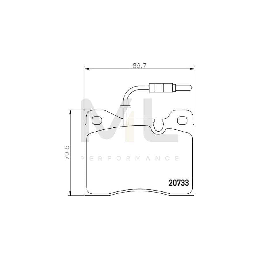 TEXTAR 2073301 Brake pad set with acoustic wear warning | ML Performance Car Parts