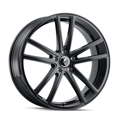 Kraze Wheels Kraze KR190 Lusso 22x8.5 / 5x120 BP / 38mm Offset / 74.1mm Hub Gloss Black Wheel