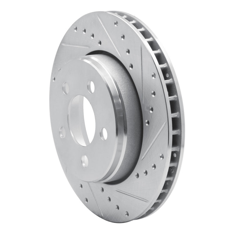 R1 Concepts R1 07-12 Dodge Nitro Front Right Drilled & Slotted Silver Brake Rotor