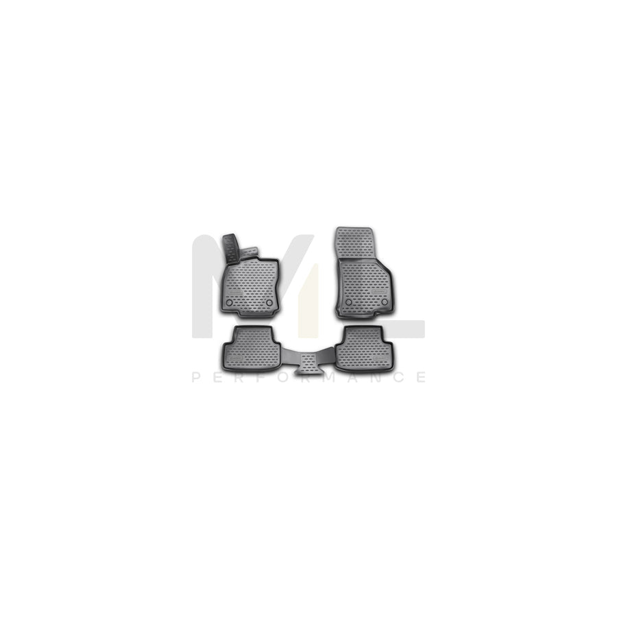RIDEX Tailored 215A0038 Floor mat set for AUDI A3 Saloon (8VS, 8VM) Elastomer, Front and Rear, Quantity: 4, Black