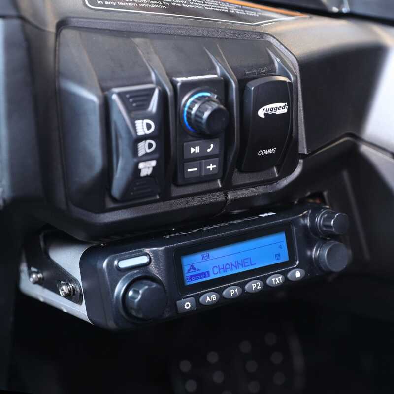 Rugged Radios Can-Am Maverick R Comm Kit w/2-Way Radio 696 PLUS Remote Head / M1 VHF Business Band