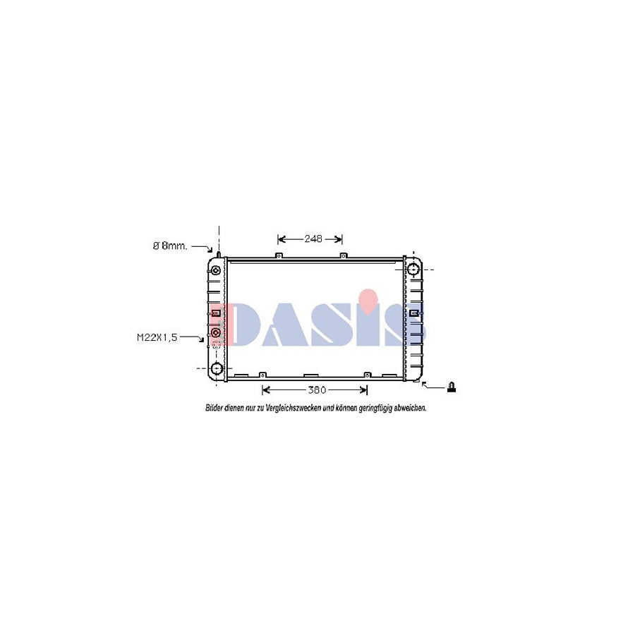 AKS Dasis 170030N Engine Radiator for Porsche 928 Coupe