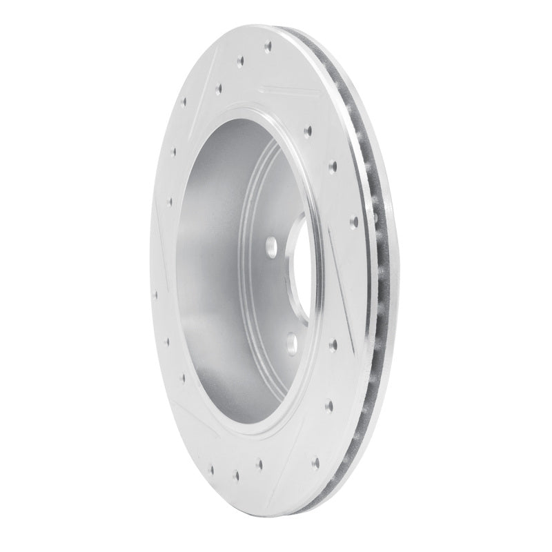 R1 Concepts R1 03-11 Ford Crown Victoria Rear Right Drilled & Slotted Silver Brake Rotor