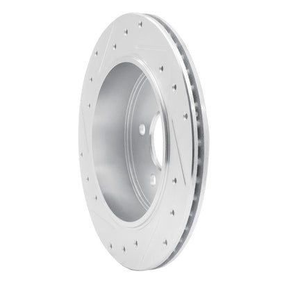 R1 Concepts R1 03-11 Ford Crown Victoria Rear Right Drilled & Slotted Silver Brake Rotor