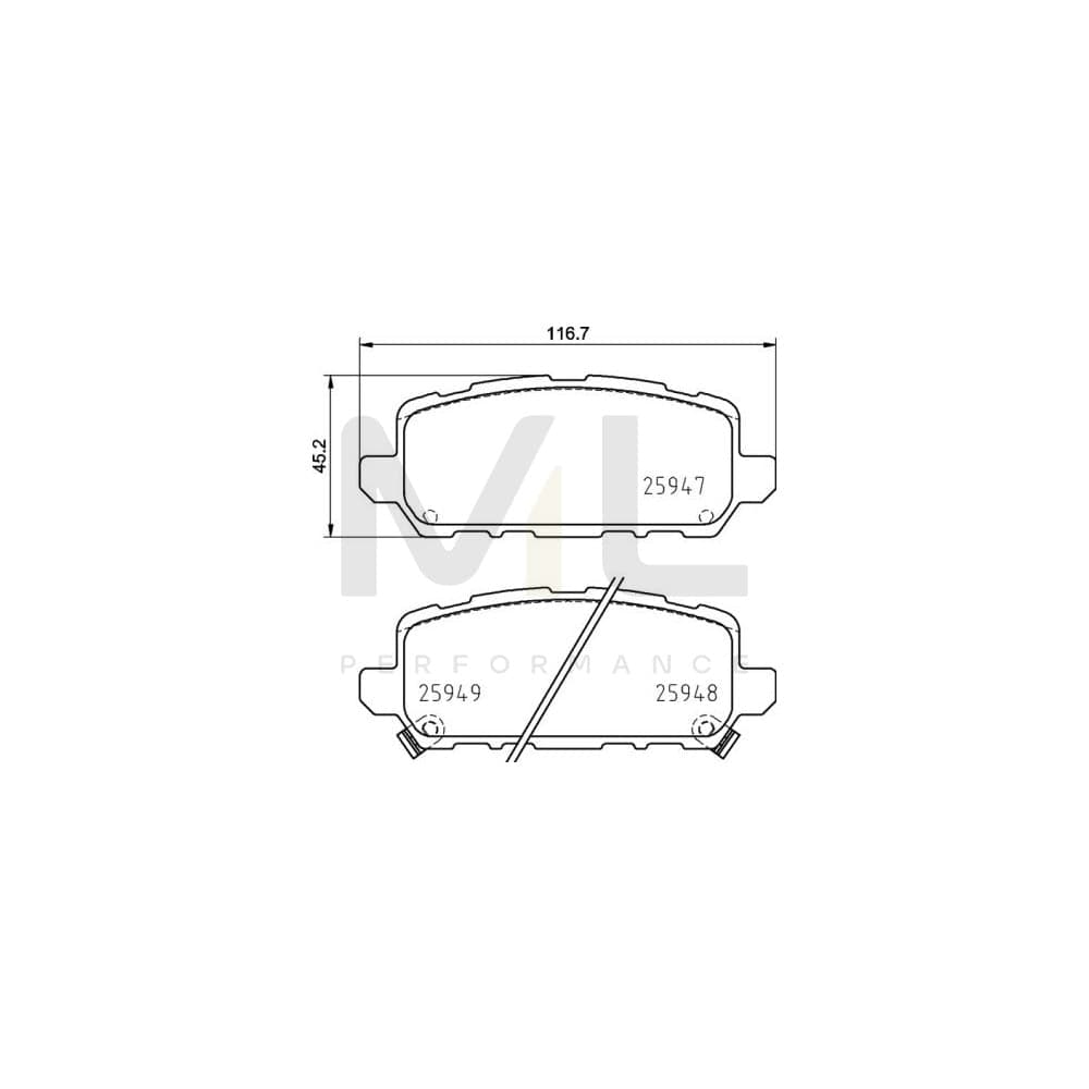Brembo P 28 090 Brake Pad Set With Acoustic Wear Warning | ML Performance Car Parts