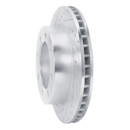 R1 Concepts R1 95-99 Ford F-350 4WD (Excl Super Duty) Front Left Drilled & Slotted Silver Brake Rotor