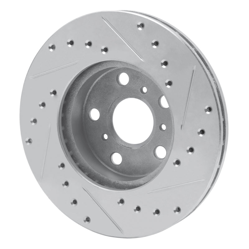 R1 Concepts R1 87-87 Toyota Camry Front Left Drilled & Slotted Silver Brake Rotor