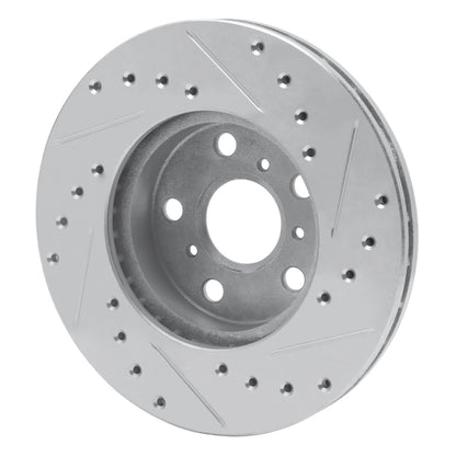 R1 Concepts R1 87-87 Toyota Camry Front Left Drilled & Slotted Silver Brake Rotor
