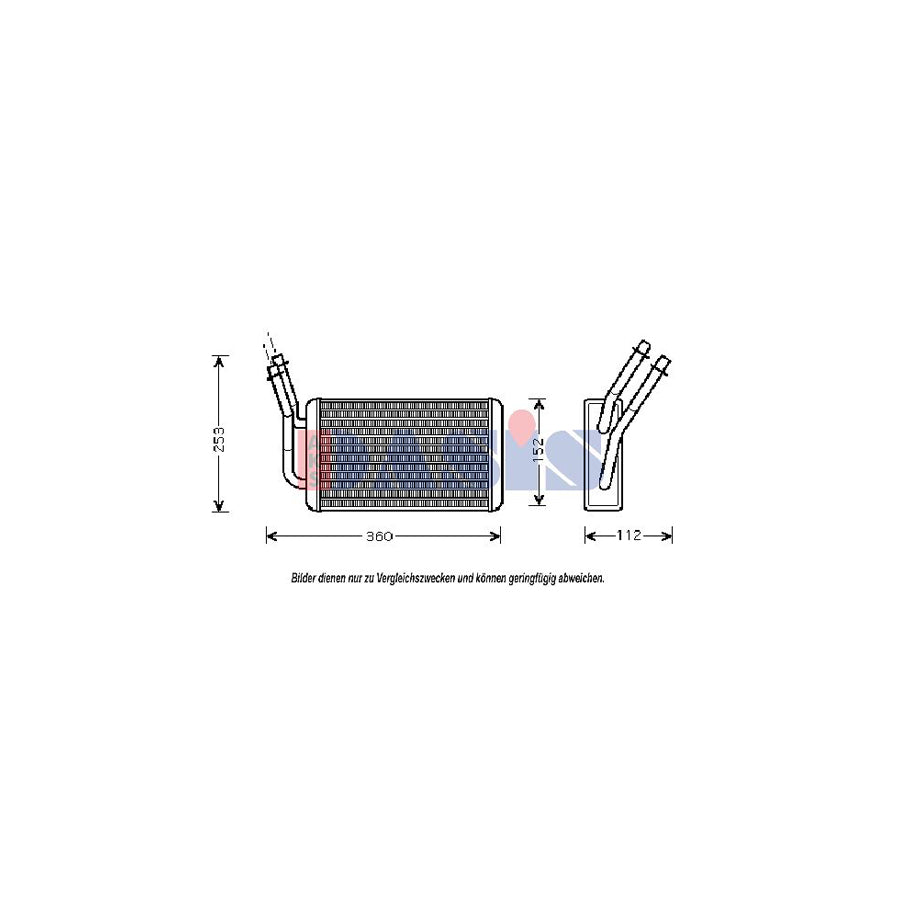AKS Dasis 259000N Heater Matrix for Ford Transit
