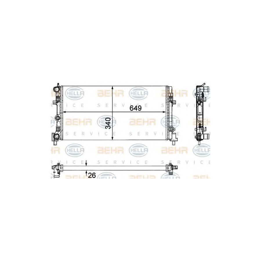 Hella 8MK 376 754-281 Engine Radiator