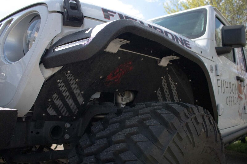 Fishbone Offroad 2018+ Jeep Wrangler JL/JLU/2020+ Gladiator JT Steel Front Fender Flares - Black