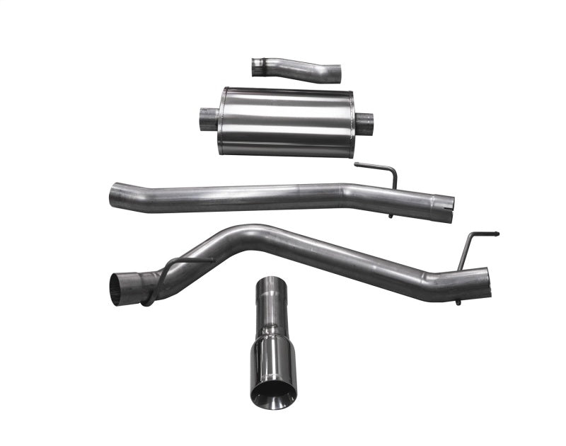 CORSA Performance Corsa 2020-2025 Jeep Gladiator JT 3.6L Single Side Exit Cat-Back Exhaust w/ Single 4in Polished Tip