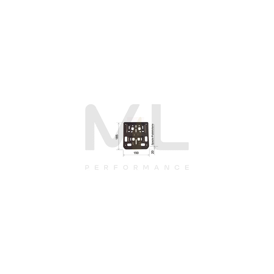RMS 14 270 0010 Number plate holder Length: 190mm, Height: 185mm