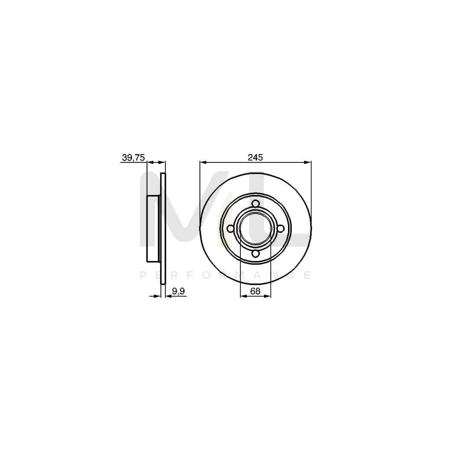 BOSCH 0 986 478 216 Brake Disc Solid, Oiled | ML Performance Car Parts