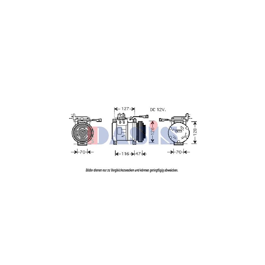 AKS Dasis 851399N Compressor, Air Conditioning for Iveco Daily