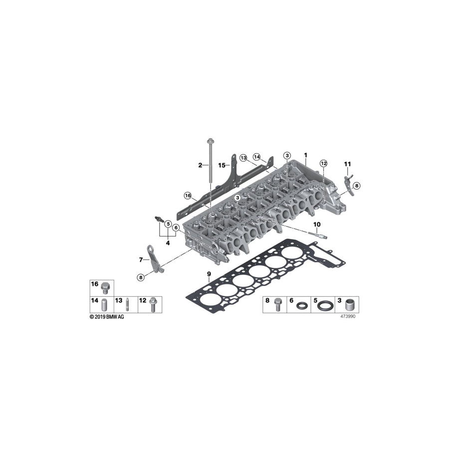Genuine BMW 11128575787 G30 G12 Cylinder Head (Inc. X6 M50dX, 750LdX & 750dX) | ML Performance US Car Parts