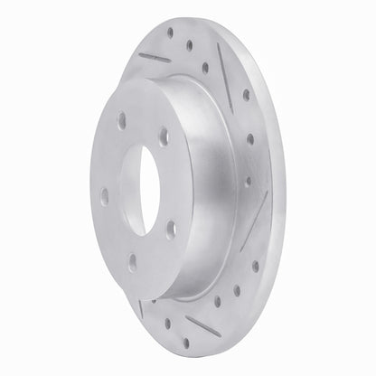R1 Concepts R1 84-88 Pontiac 6000 Rear Right Drilled & Slotted Silver Brake Rotor