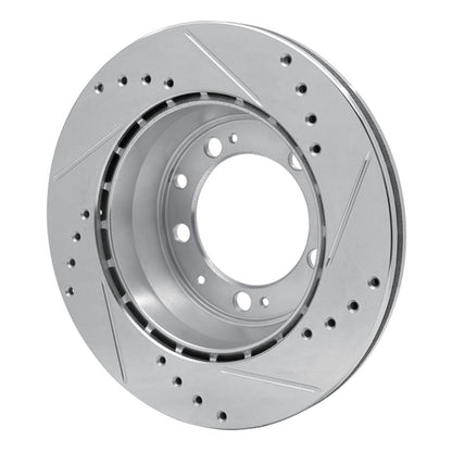 R1 Concepts R1 86-95 Porsche 944 Turbo Rear Left Drilled & Slotted Silver Brake Rotor