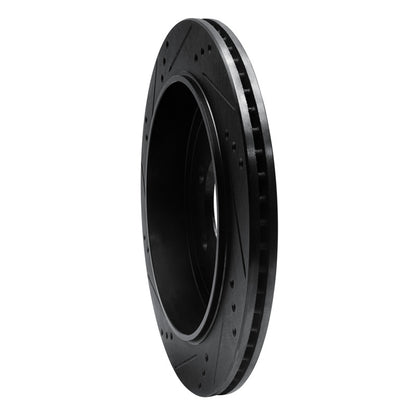 R1 Concepts R1 02-06 Ford Expedition Rear Right Drilled & Slotted Black Brake Rotor