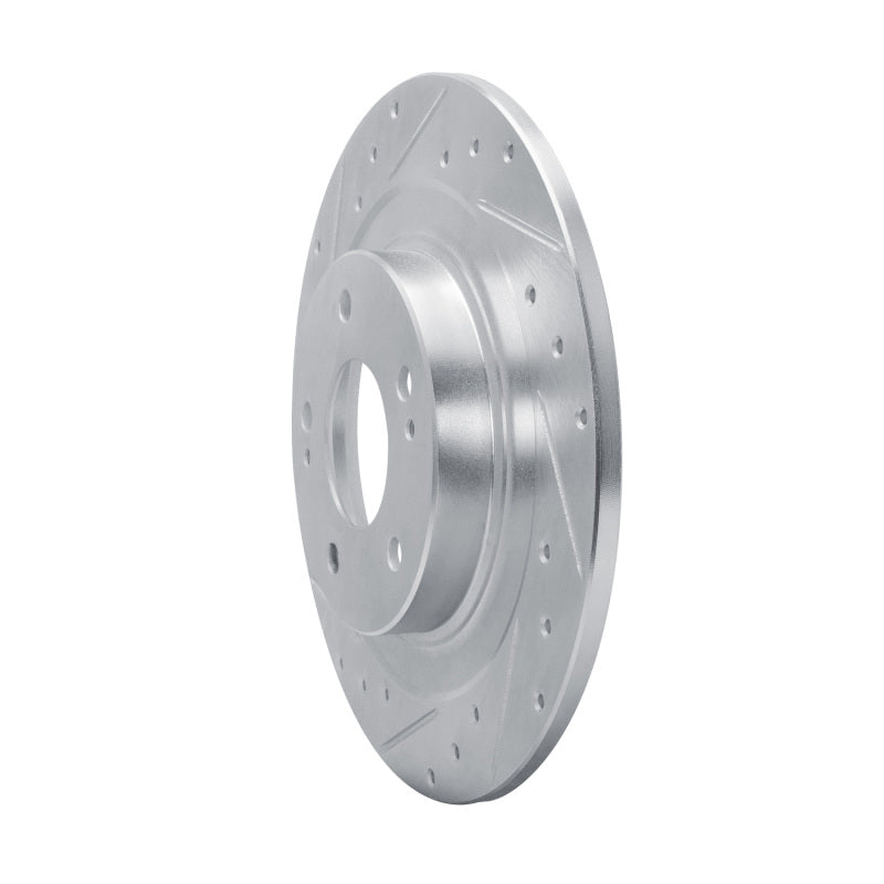 R1 Concepts R1 13-25 Mitsubishi Outlander PHEV Rear Left Drilled & Slotted Silver Brake Rotor