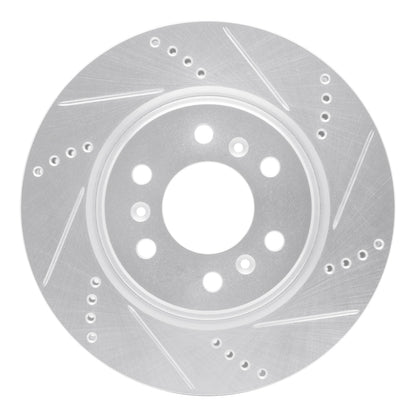 R1 Concepts R1 06-09 Buick TERRAZA Front Right Drilled & Slotted Silver Brake Rotor