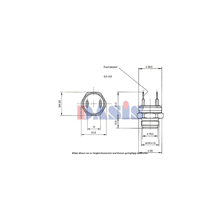 AKS Dasis 751402N Temperature Switch, Radiator Fan