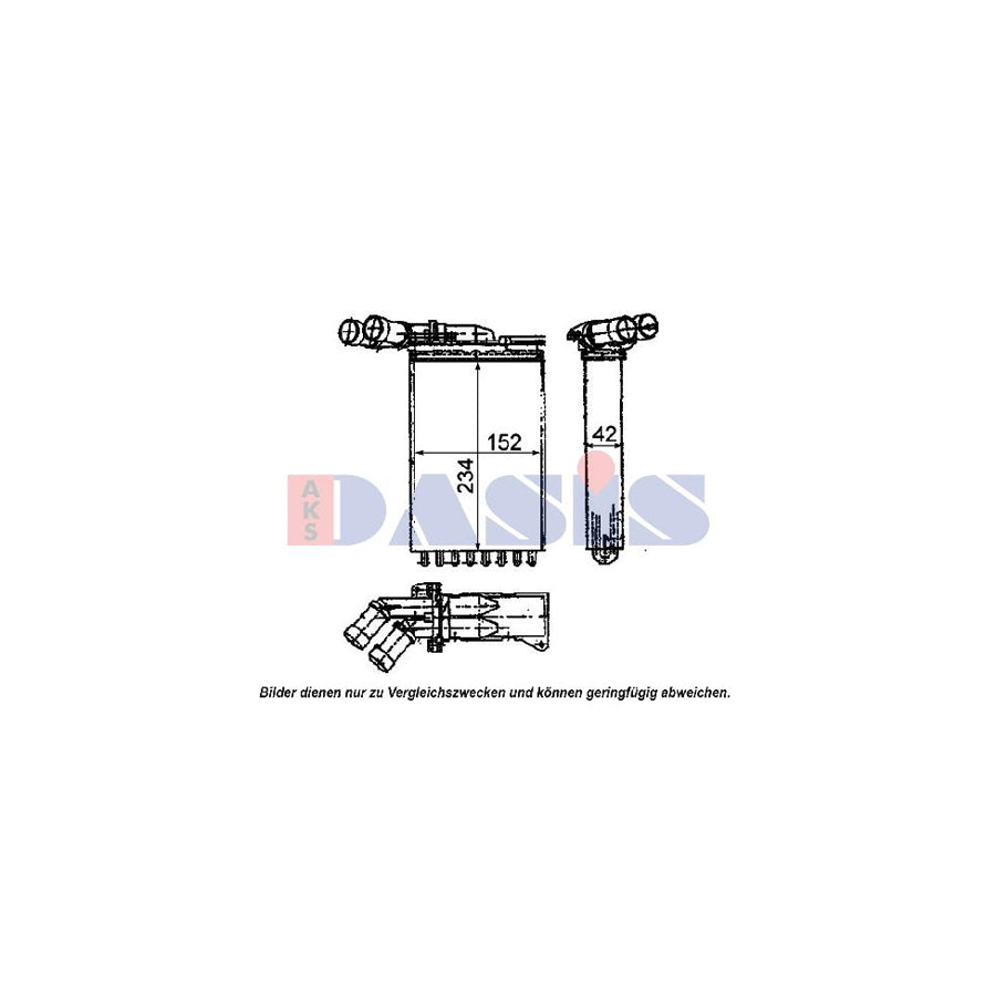 AKS Dasis 049008N Heater Matrix for Citroen Xsara