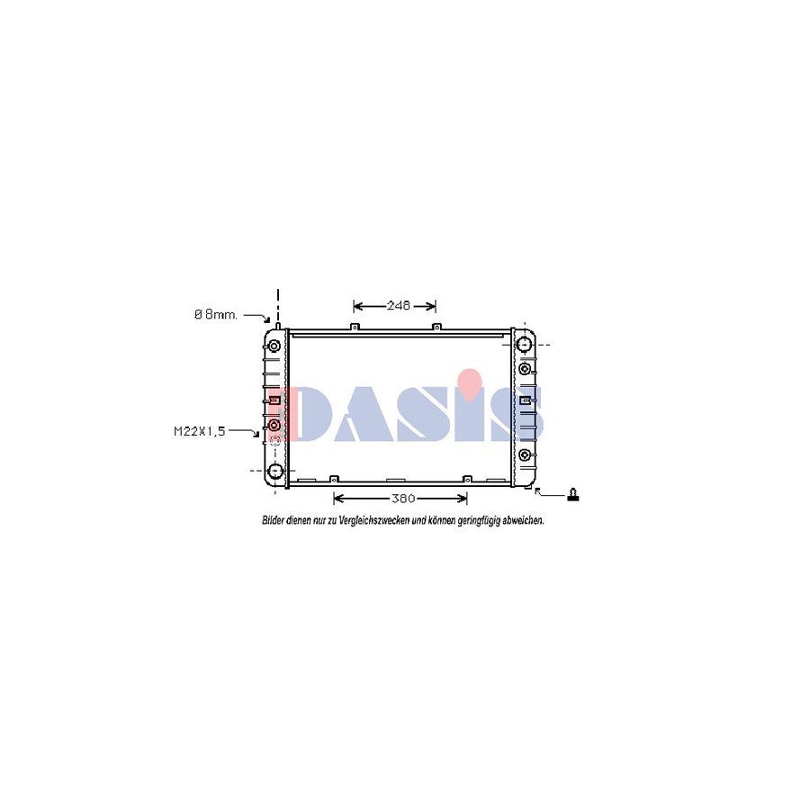 AKS Dasis 170020N Engine Radiator for Porsche 928 Coupe