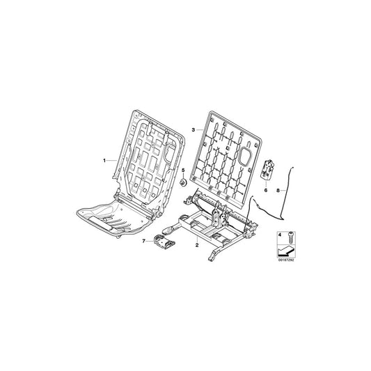 Genuine BMW 52307156161 E70 F15 Assembly Frame For Rear Seat (Inc. X5) | ML Performance US Car Parts