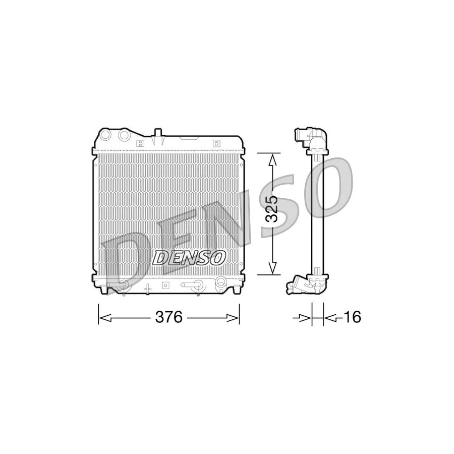 DENSO DRM40026 Engine Radiator for Honda Jazz Hatchback (Gd, Ge3, Ge2)