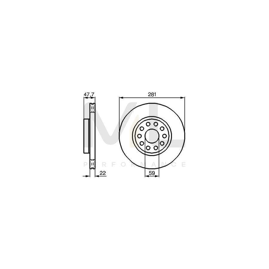 BOSCH 0 986 478 993 Brake Disc for LANCIA KAPPA Internally Vented, Vented, Oiled | ML Performance Car Parts