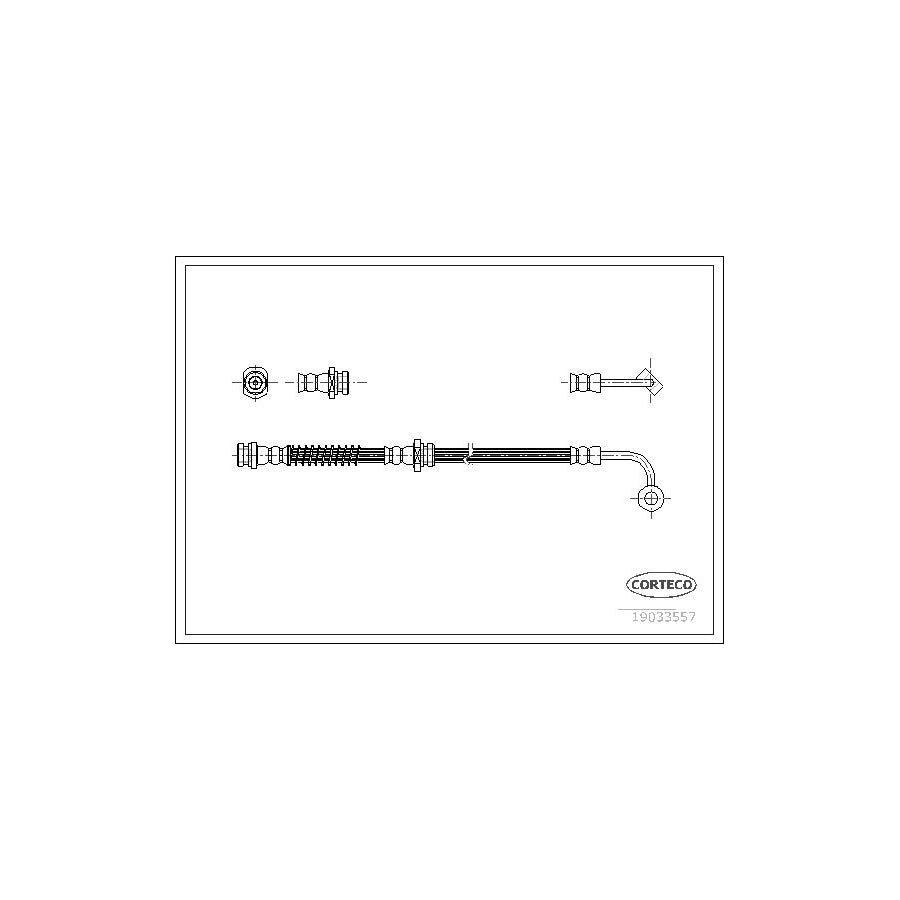 Corteco 19033557 Brake Hose for KIA Picanto I (Sa)