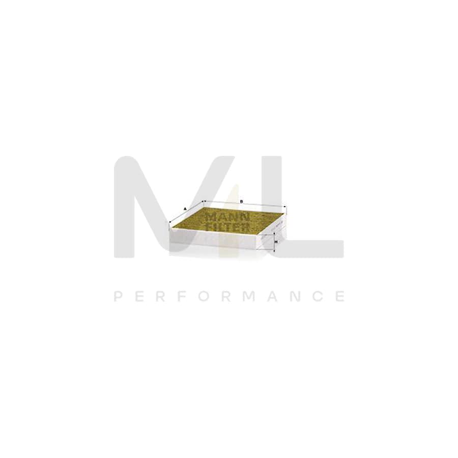 MANN-FILTER FP 24 003 Pollen filter Activated Carbon Filter, Activated Carbon Filter with polyphenol, Particulate filter (PM 2.5), with antibacterial action, with fungicidal effect