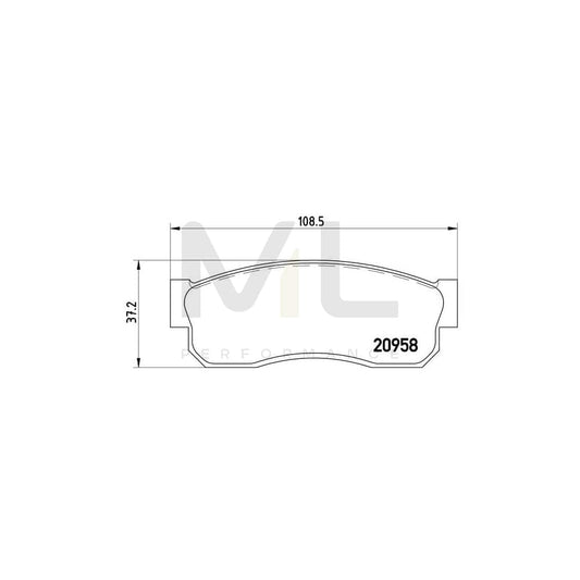 Brembo P 56 011 Brake Pad Set Excl. Wear Warning Contact | ML Performance Car Parts