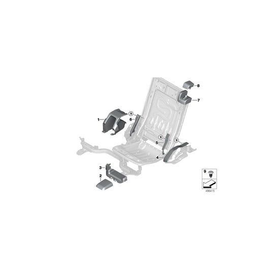 Genuine BMW 52209871836 G05 Trim, Seat Screw Connection SCHWARZ (Inc. X5) | ML Performance US Car Parts