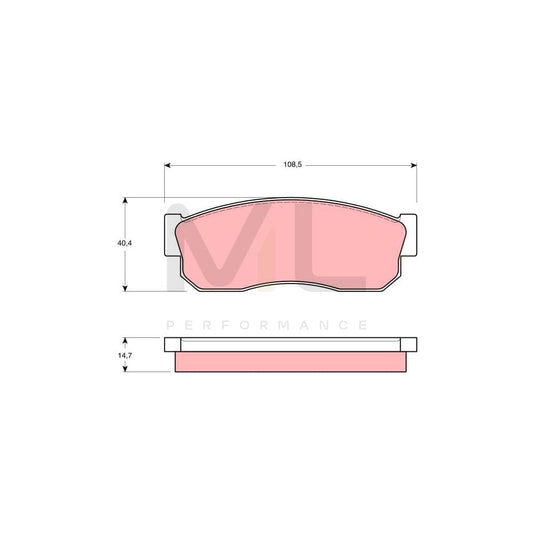 TRW Gdb988 Brake Pad Set Not Prepared For Wear Indicator | ML Performance Car Parts