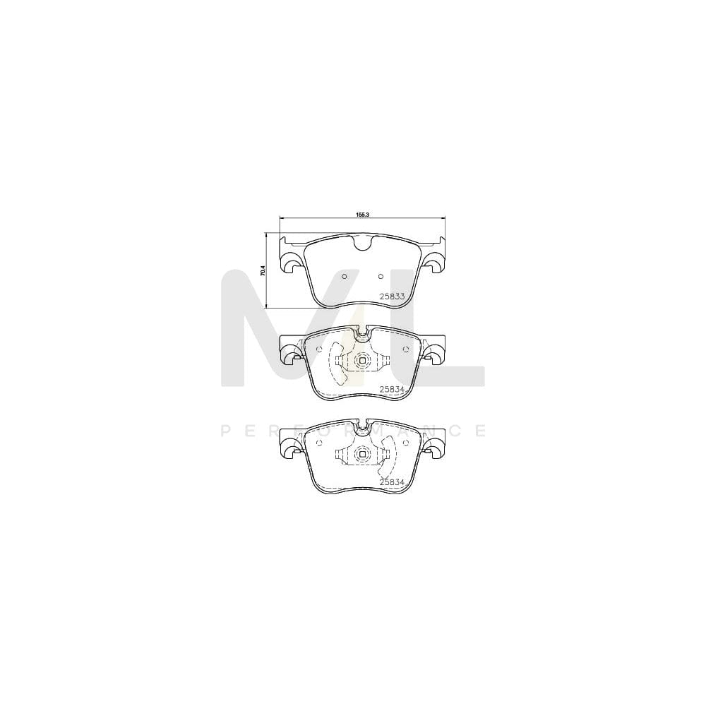 Hella 8DB 355 024-751 Brake Pad Set Not Prepared For Wear Indicator