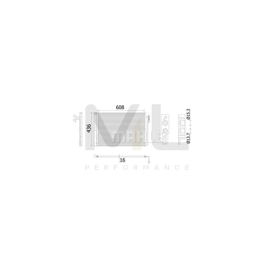 MAHLE ORIGINAL AC 937 000S Air conditioning condenser for LAND ROVER Range Rover III (L322) with dryer | ML Performance Car Parts