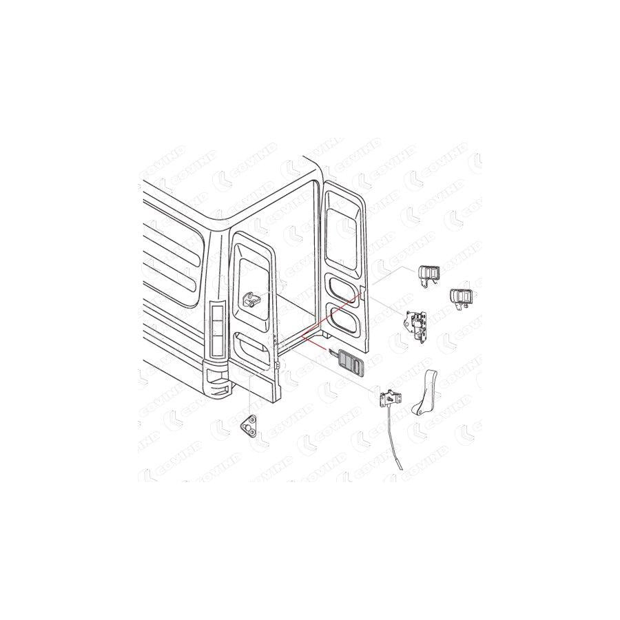 Covind C39/190 Door Handle for Iveco Daily